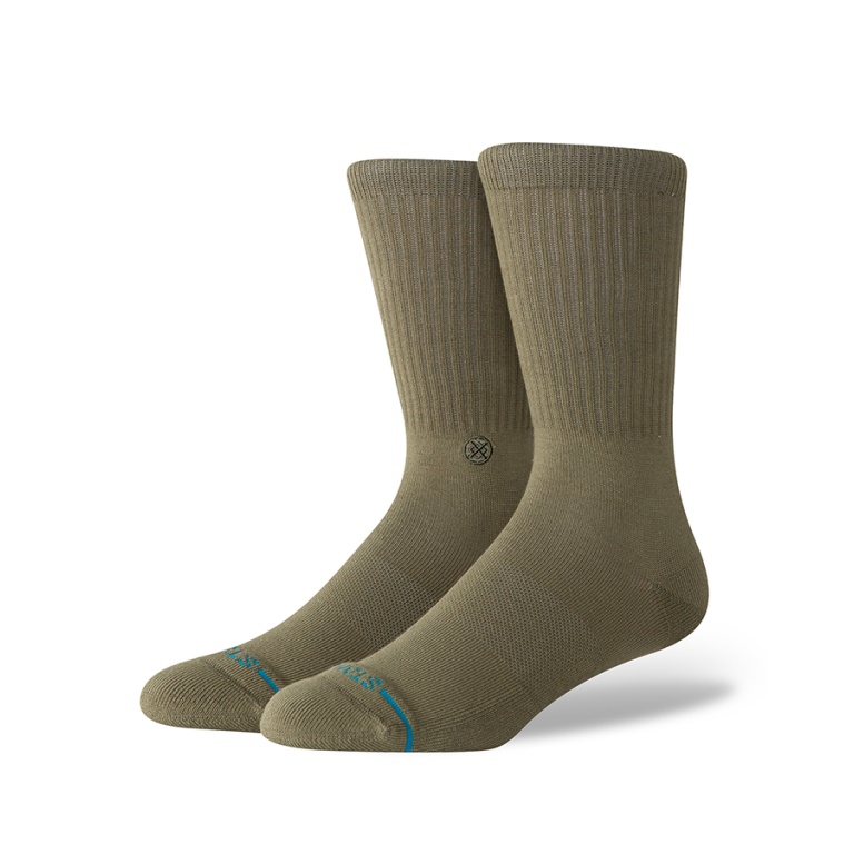 Stance Daily Sock Crew Icon (reinforced heel and toe area) green - 1 pair